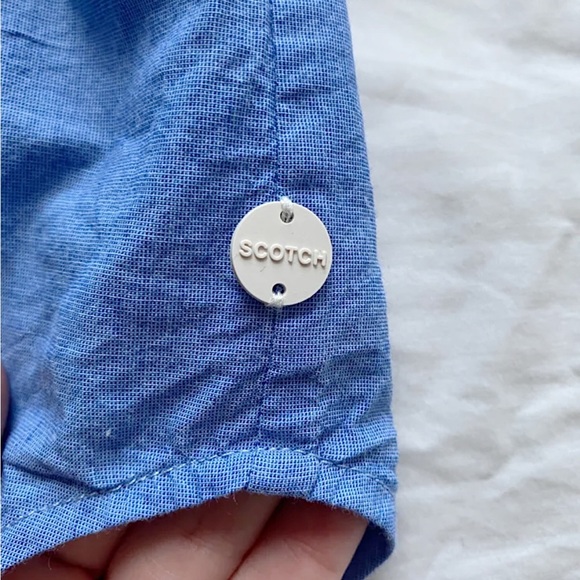 Scotch and soda boyfriend stripped blouse in cotton - Picture 6 of 6